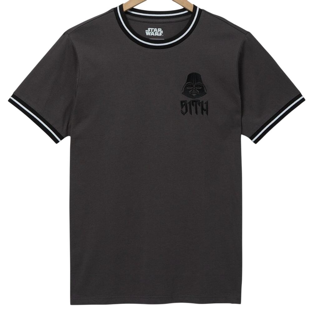 Star Wars Darth Vader Sith Embroidered Ringer Tee L Our Universe NWT